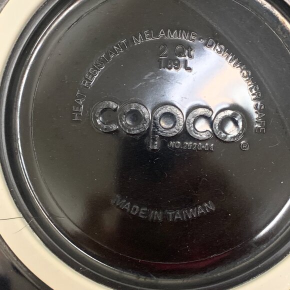 BOWLS - Vintage Copco Nesting Bowls black Set Of 3 Melamine Non-Skid Bottom - Picture 13 of 14